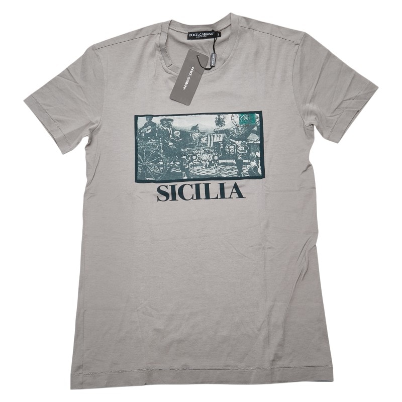 Dolce&gabbana ドルガバ マヨルカ シチリア Tシャツ C (やや傷や汚れあり)】ドルチェアンドガッバーナ SICILIA Tシャツ