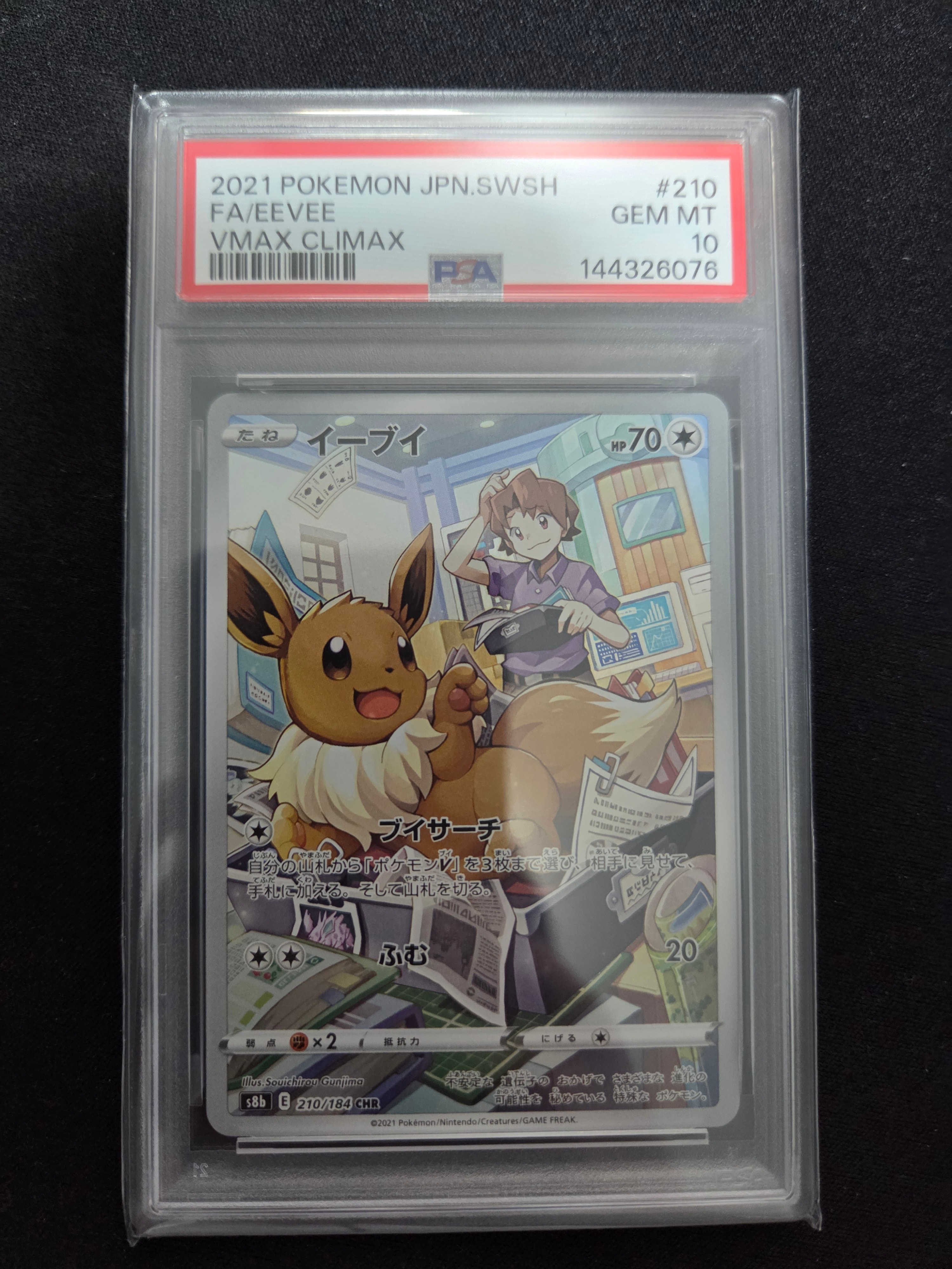 イーブイCHR VMAX CLIMAX PSA10 PSA 10 Eevee 210/184 CHR Full Art VMAX Climax Japanese 2021