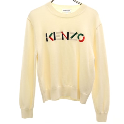 KENZO ケンゾー 長袖 ニット M アイボリー セーター