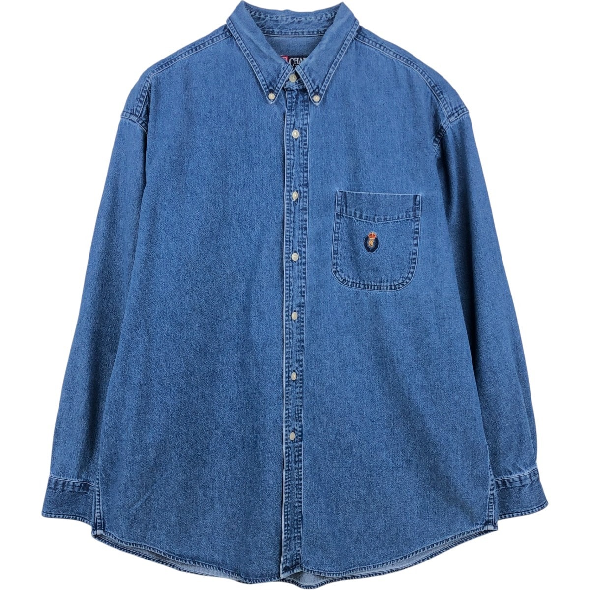 古着 ラルフローレン Ralph Lauren CHAPS チャップス 長袖 ボタンダウンデニムシャツ メンズXL相当/eaa663261