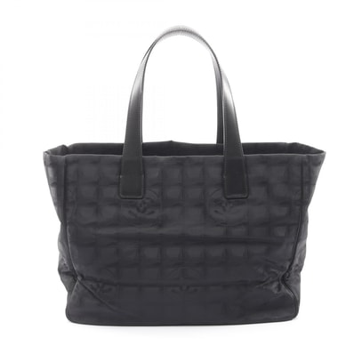 シャネル CHANEL ニュートラベルラインMM トートバッグ バッグ キャンバス レザー レディース ブラック系 【中古】