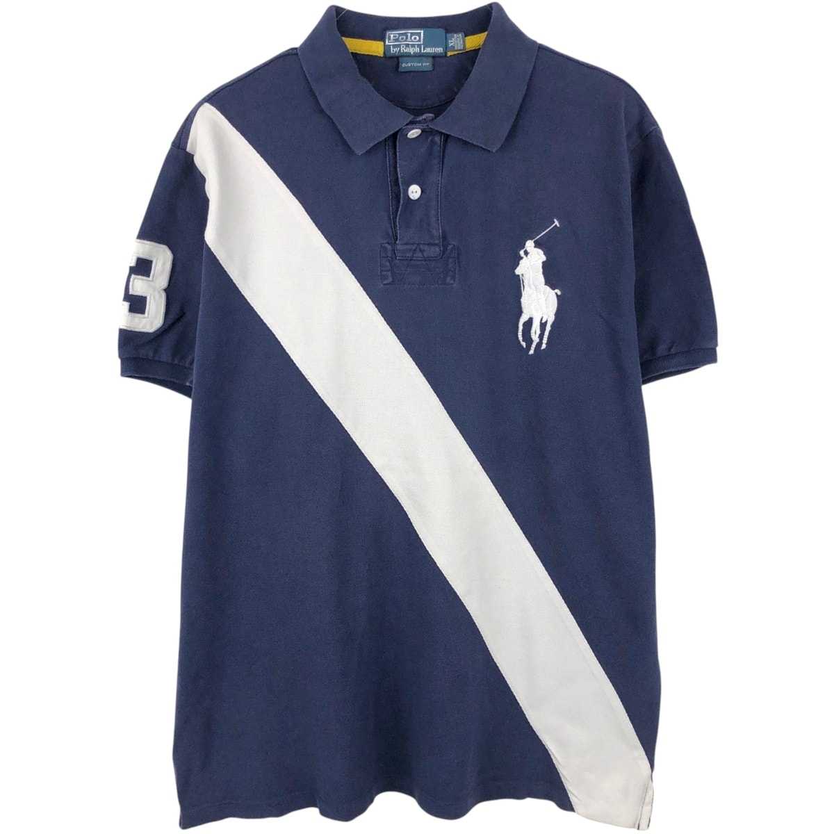 古着 ラルフローレン Ralph Lauren POLO by Ralph Lauren CUSTOM FIT ビッグポニー 半袖 ラガーシャツ メンズXL相当/eaa657922