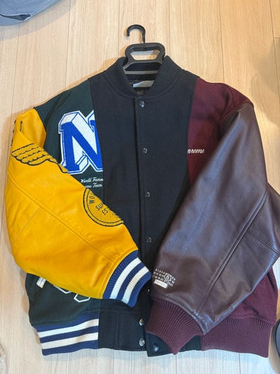 Supreme x MM6 Maison Margiela Split Varsity Jacket "Multicolor"