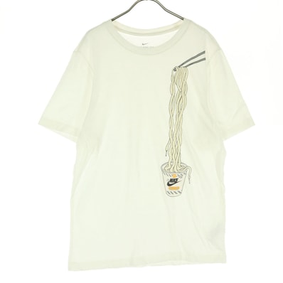 NIKE ナイキ カップ麺 プリント スウッシュ 半袖 Tシャツ XL ホワイト