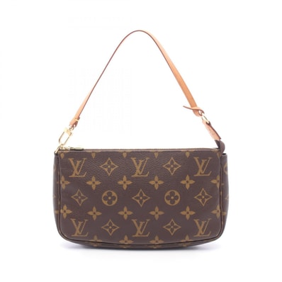 ルイ・ヴィトン LOUIS VUITTON ポシェットアクセソワール ハンドバッグ バッグ PVCコーティングキャンバス レザー モノグラム レディース ブラウン系 M51980 【中古】