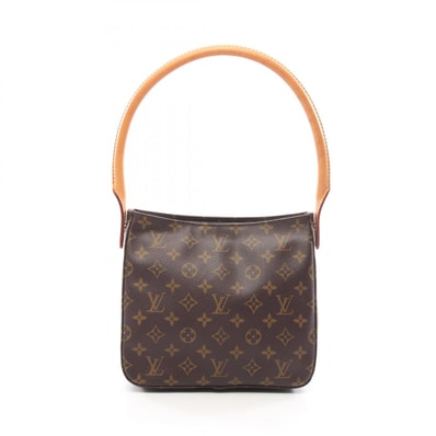 ルイ・ヴィトン LOUIS VUITTON ルーピングMM ショルダーバッグ バッグ PVCコーティングキャンバス レザー モノグラム レディース ブラウン系 M51146 【中古】