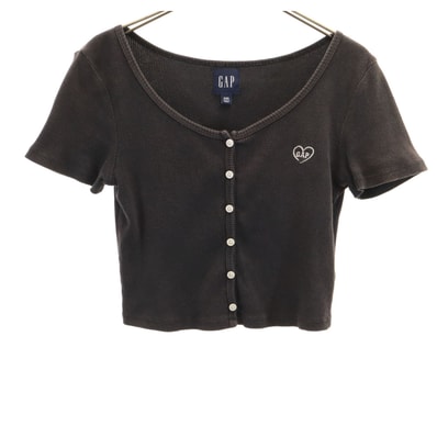 GAP ギャップ 半袖 ショート丈 カーディガン XXS ブラック