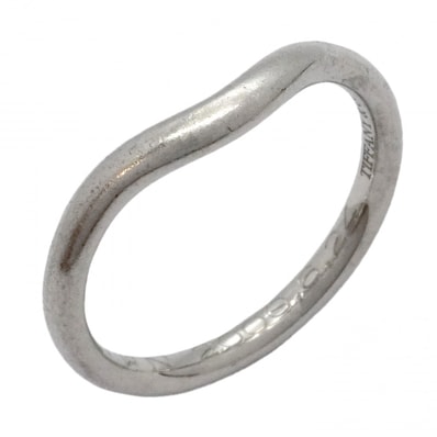 【6jdb0173】ティファニー リング カーブドバンド Pt950 プラチナ 8号【中古】レディース