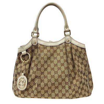 グッチ ミディアム スーキー トートバッグ GGキャンバス 211944 ベージュ レディース GUCCI 中古