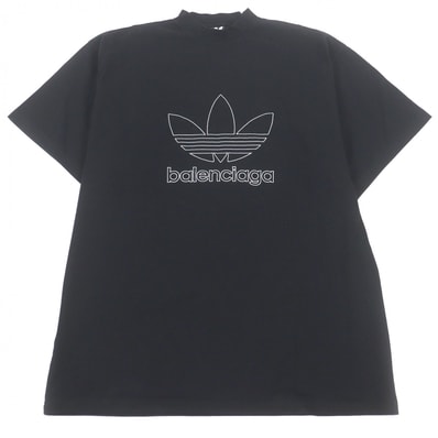 未使用品 バレンシアガ アディダス 半袖Tシャツ ブラック 3 723976