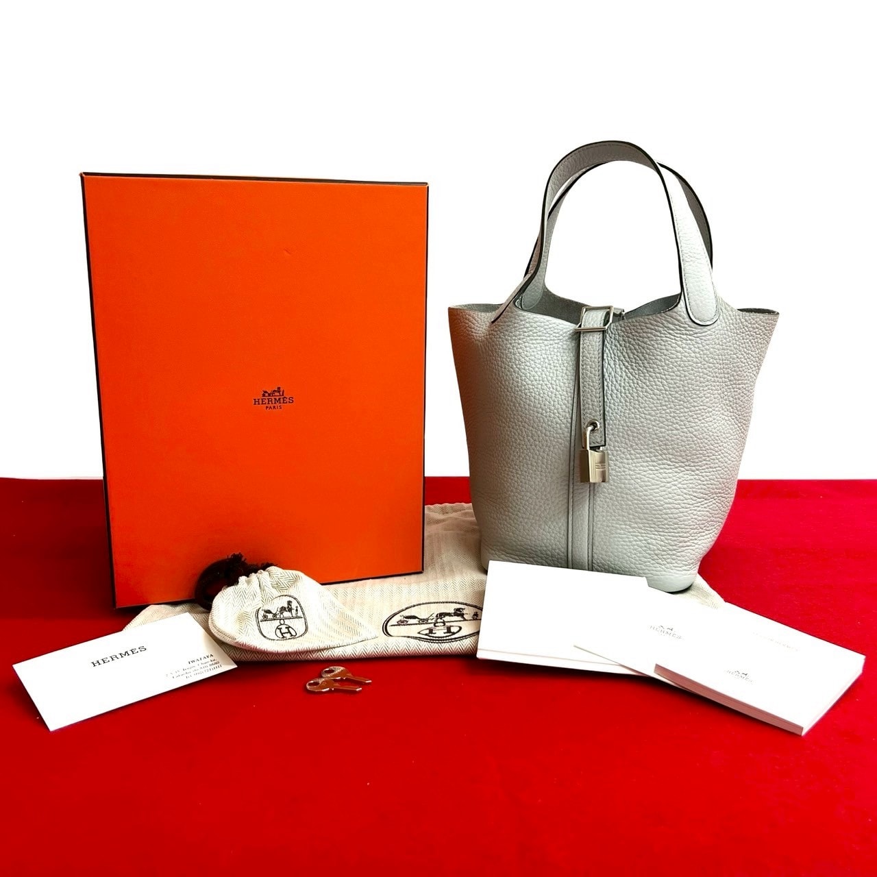 HERMES エルメス ピコタンロック PM トリヨンクレマンス ハンドバッグ ブルー
45635