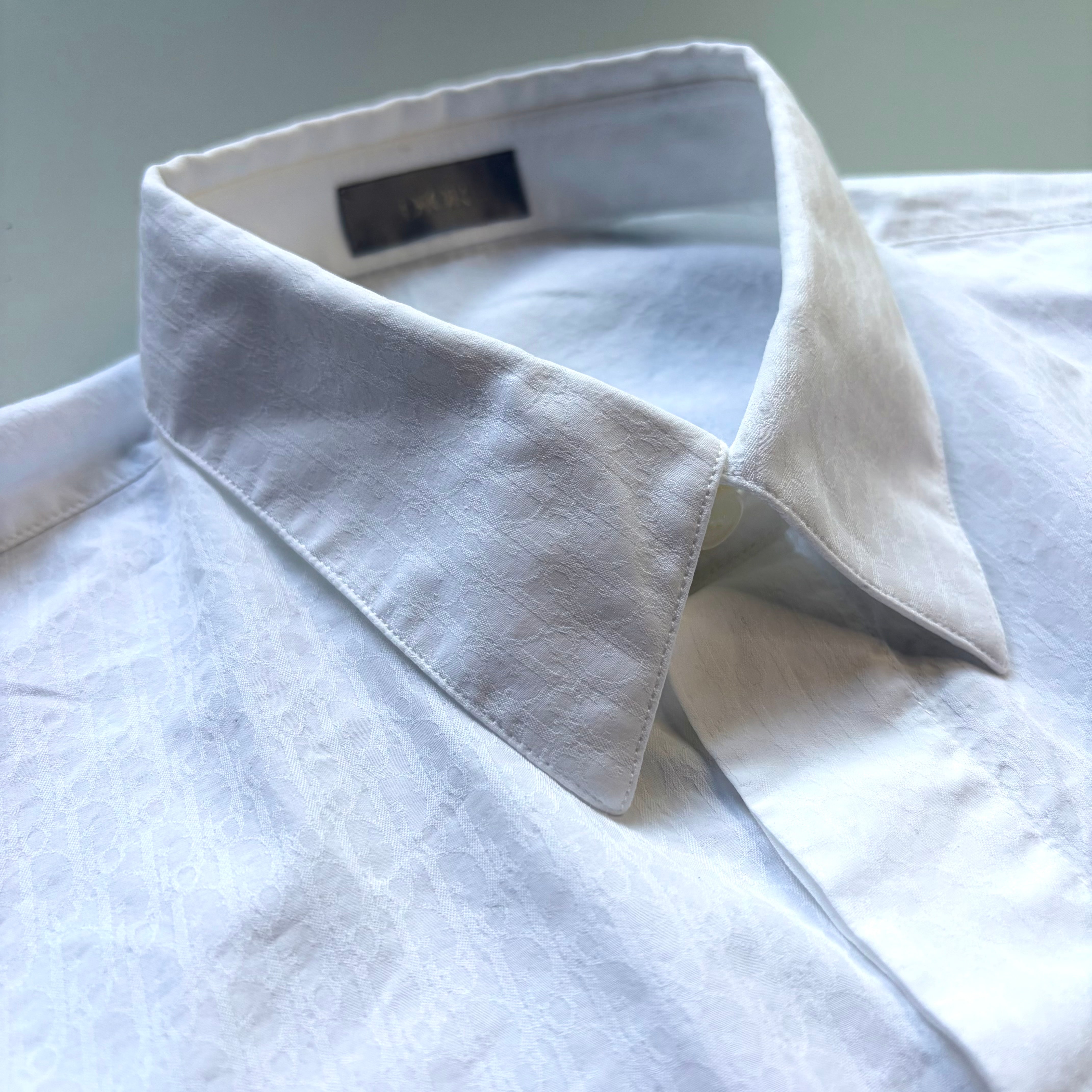 DIOR HOMME オブリーク トロッター ジャガード 比翼仕立てシャツ 42