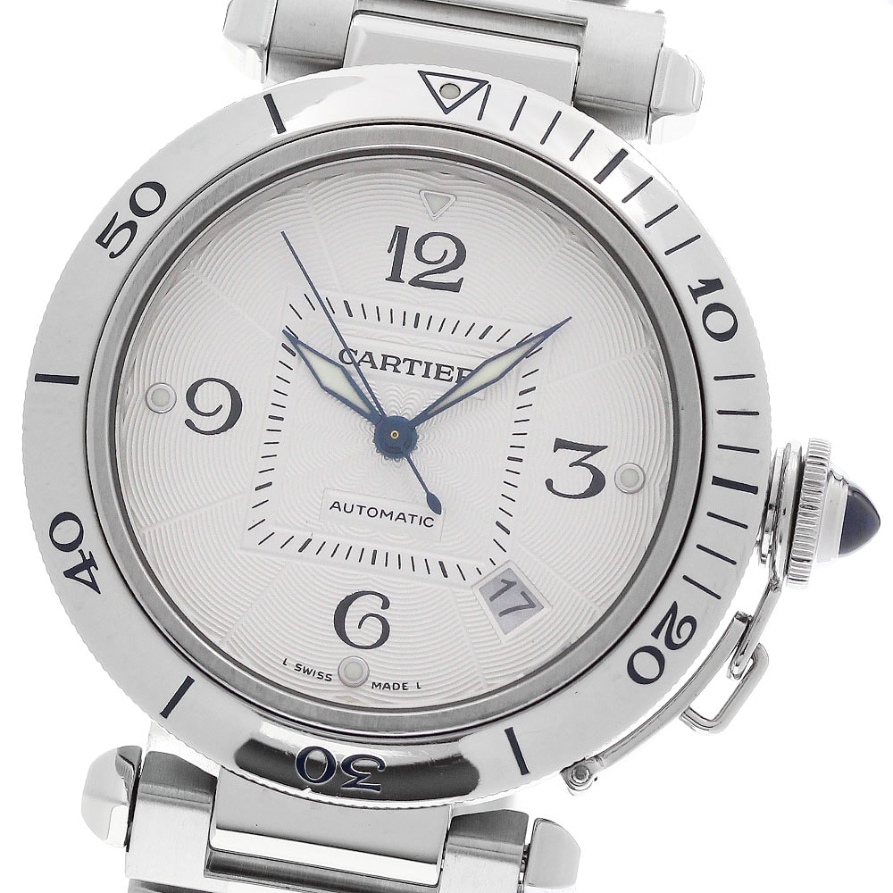 カルティエ パシャ 38mm デイト W31031H3 メンズ 【中古】