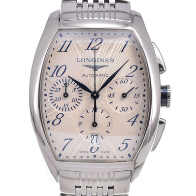 ロンジン LONGINES L2.643.4 エヴィデンツァ クロノグラフ シルバー 自動巻き メンズ 美品 箱・保証書付き 腕時計 L#150693