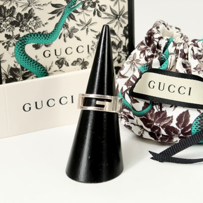 GUCCI グッチ リング・指輪 サイズ15 インターロッキングG ロゴ イタリア製 ブランド古着【中古】20250707/RA5175
