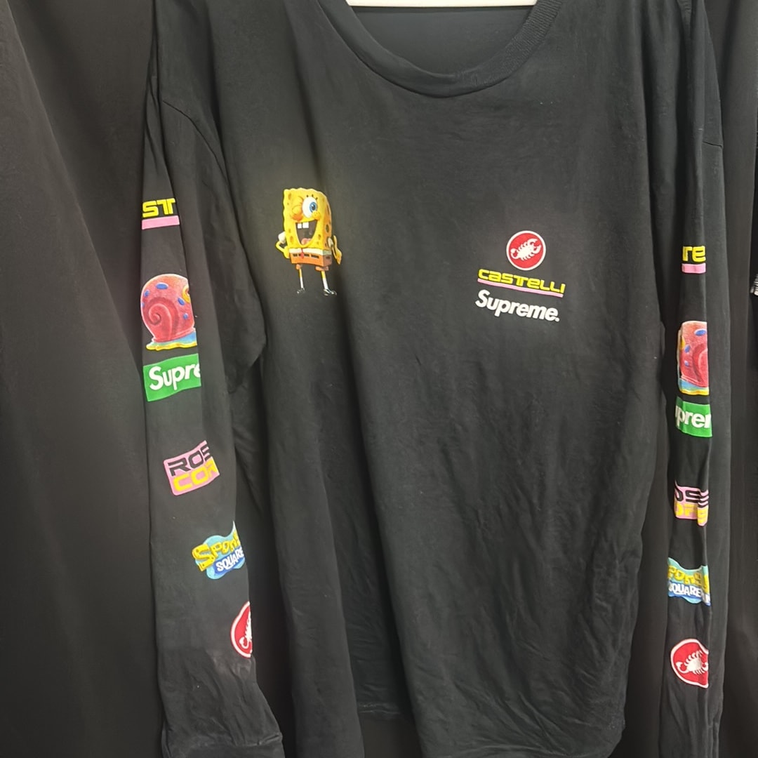 Supreme x SpongeBob Castelli Racing L/S Tee "Black"
