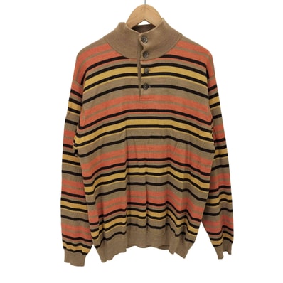 イングランド製 ボーダー柄 ニットポロ【1138301020416】