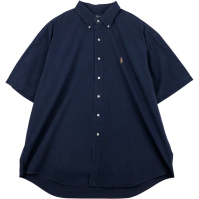 古着 ラルフローレン Ralph Lauren BLAKE 半袖 ボタンダウンシャツ メンズXXL相当/eaa641082