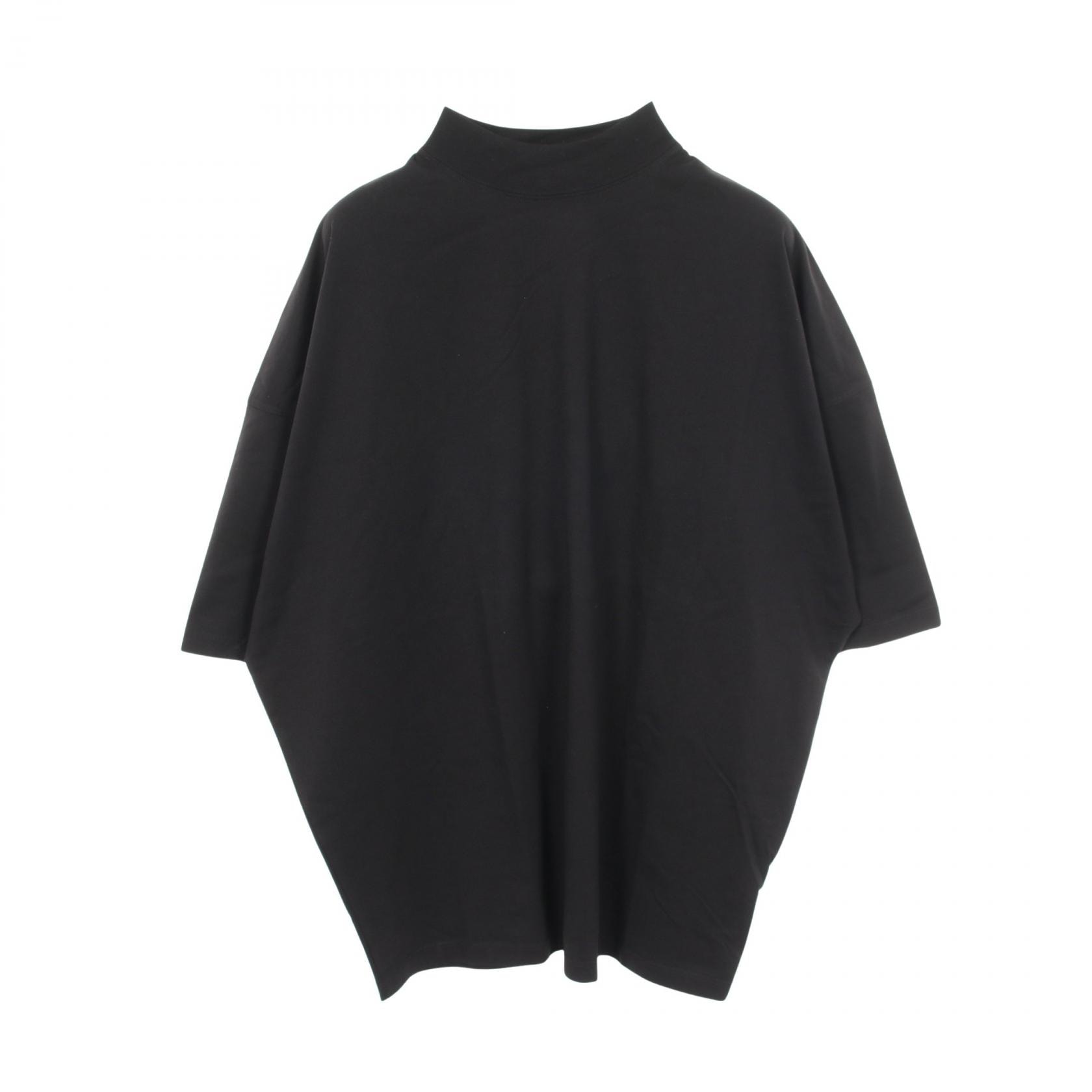 ジルサンダー JIL SANDER オーバーサイズ モックネック 半袖Tシャツ 衣料品 トップス コットン メンズ ブラック系 【中古】