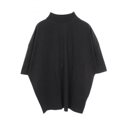 ジルサンダー JIL SANDER オーバーサイズ モックネック 半袖Tシャツ 衣料品 トップス コットン メンズ ブラック系 【中古】