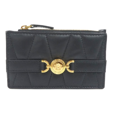 ヴェルサーチ VERSACE コインケース レザー ブラック ユニセックス【中古】 r11179c