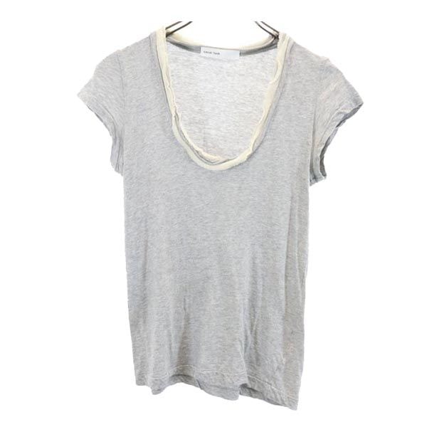 sacai luck サカイラック 半袖 フレンチスリーブ カットソー グレー系 Tシャツ