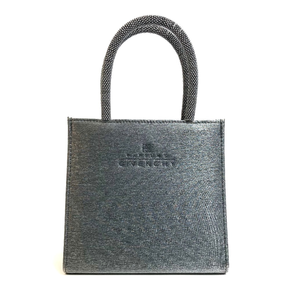 ジバンシィ GIVENCHY ミニ ロゴ カバン トートバッグ ハンドバッグ ナイロン グレー