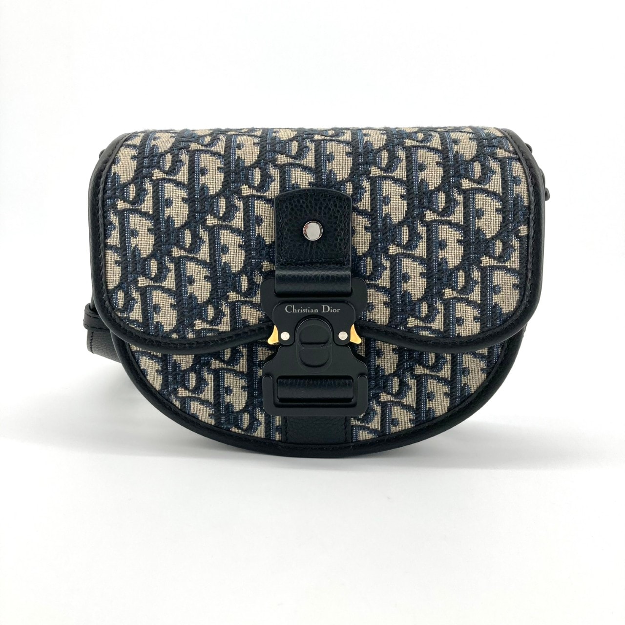Christian Dior(クリスチャンディオール) ギャロップ CDロゴバックル ショルダーバッグ ネイビー