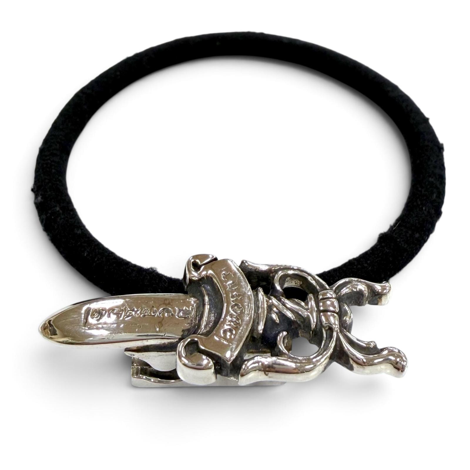 美品 クロムハーツ ヘアゴム HAIRBAND DAGGER ダガー コンチョ