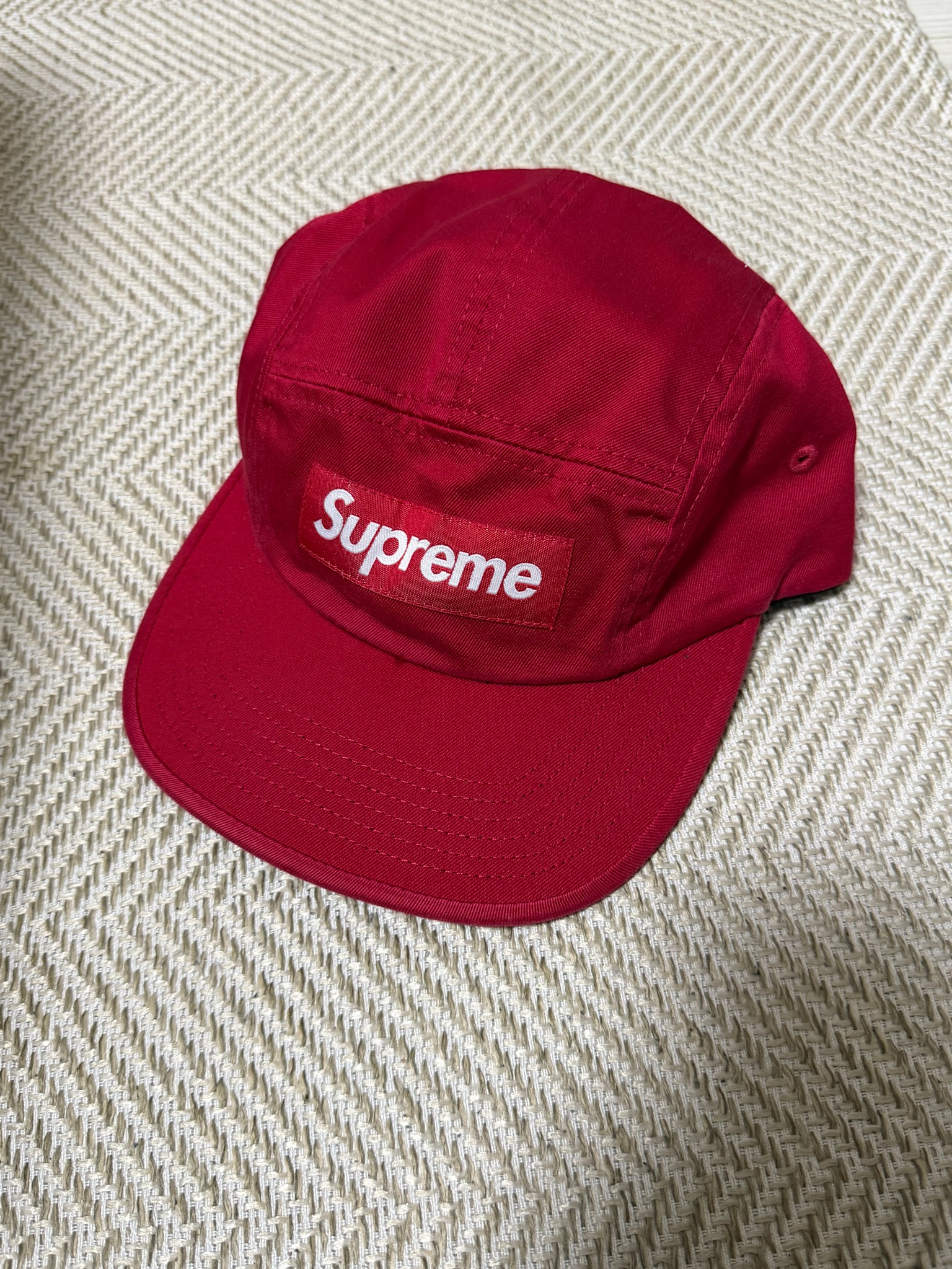 Supreme Washed Chino Twill Camp Cap "Red" (26FW)