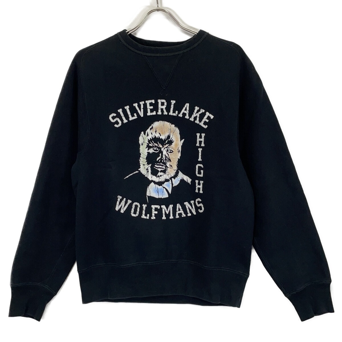 ジェラード AB03217 ブラック×ホワイト Wolf Man/ウルフマン Vガゼット スウェット M