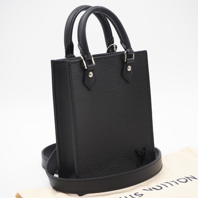 極美品 LOUIS VUITTON ルイ・ヴィトン エピ プティットサックプラ M69441 2wayショルダーバッグ ブラック グレインレザー レディース