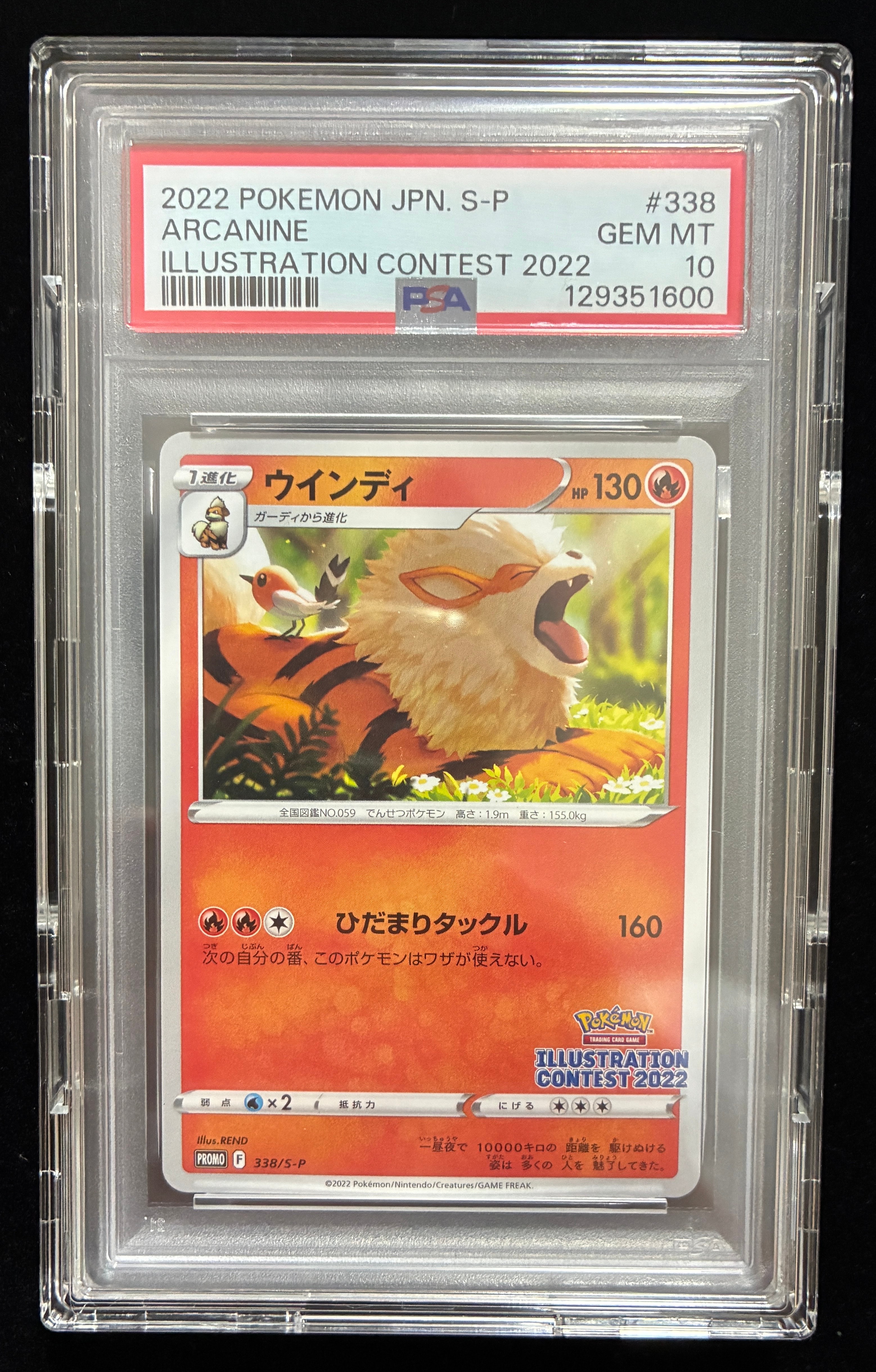 ウインディ プロモ[PROMO338 S-P](プロモーションカード「ポケモンセンター・ポケモンストア・ポケモンセンターオンライン2000円以上購入特典」)