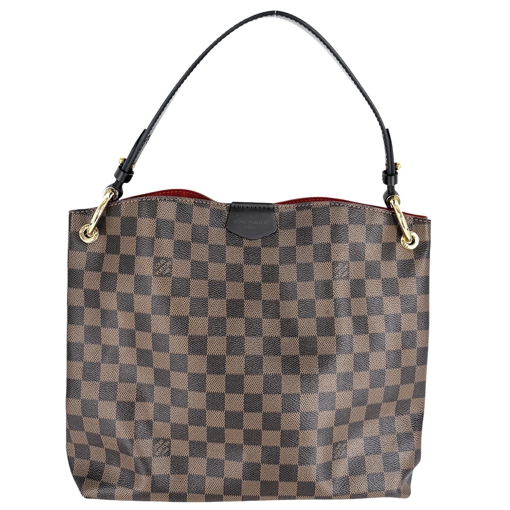 LOUIS VUITTON ルイヴィトン ハンドバッグ GLACEFUL PM ダミエエベヌ グレースフルPM ワンハンドル N44044    ブラウン 茶 ゴールド金具 レディース【中古品】