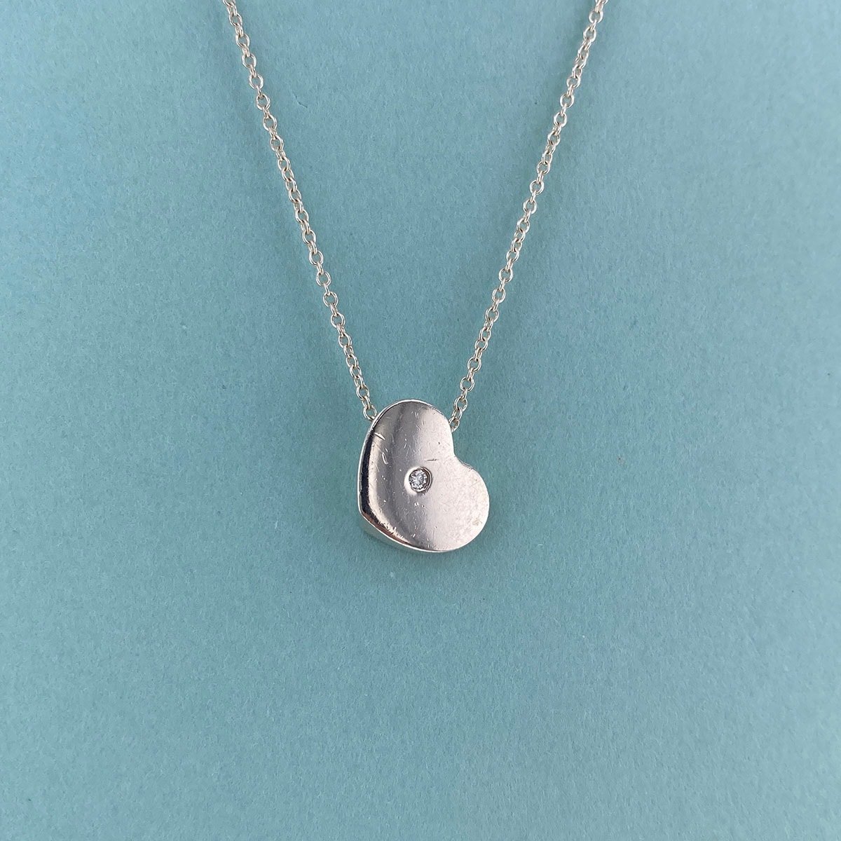 TIFFANY&Co. ティファニー モダンハート ネックレス シルバー925  レディース【中古】