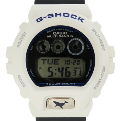 CASIO G-SHOCK カシオ ジーショック GW-6905K-7AJR × 6900 SERIES アイサーチジャパン クジラ デザイン ロゴ プリント タフソーラー 腕時計 ウォッチ ホワイト系 ネイビー系【極上美品】【中古】