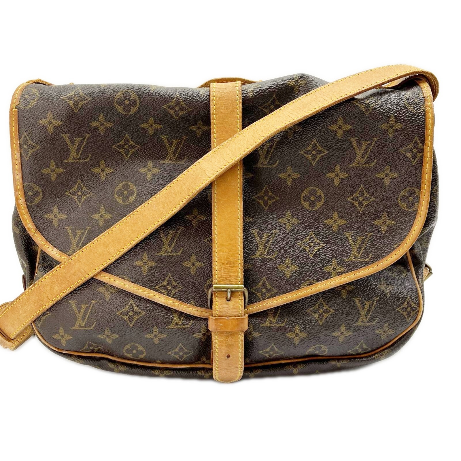 LOUIS VUITTON ルイヴィトン ショルダーバッグ ソミュール35 モノグラム M42254 ブラウン系