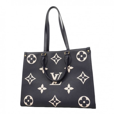 【6dc3625】ルイヴィトン トートバッグ モノグラム・アンプラント バイカラー オンザゴーMM M47084 ブルー クレーム 2wayバッグ【中古】レディース