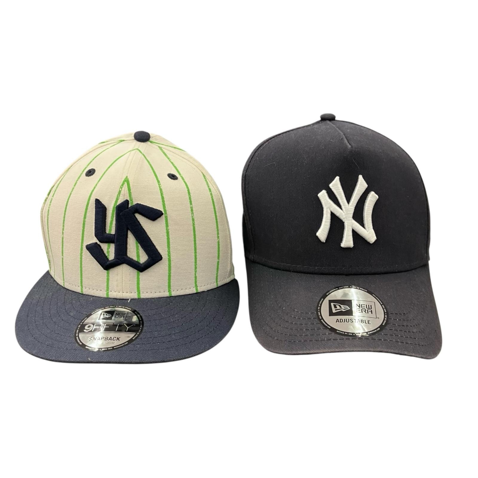 186001 現状品 NEW ERA ニューエラ キャップ まとめ ADJUSTABLE  ネイビー 9FIFTY SNAPBACK ヤクルトスワローズ ユニセックス 2点まとめ売り