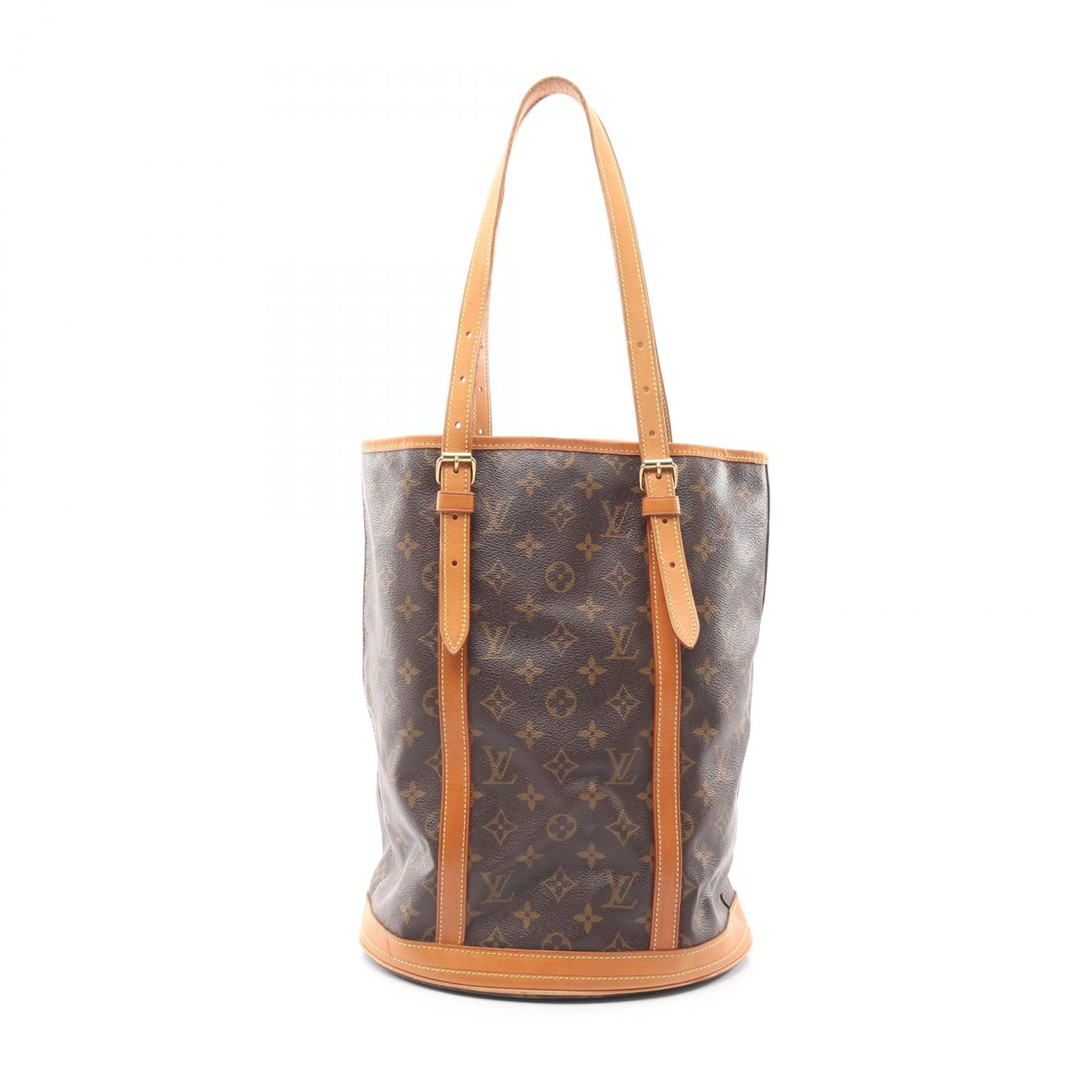 ルイ・ヴィトン LOUIS VUITTON バケットGM ショルダーバッグ バッグ PVCコーティングキャンバス レザー モノグラム レディース ブラウン系 M42236 【中古】