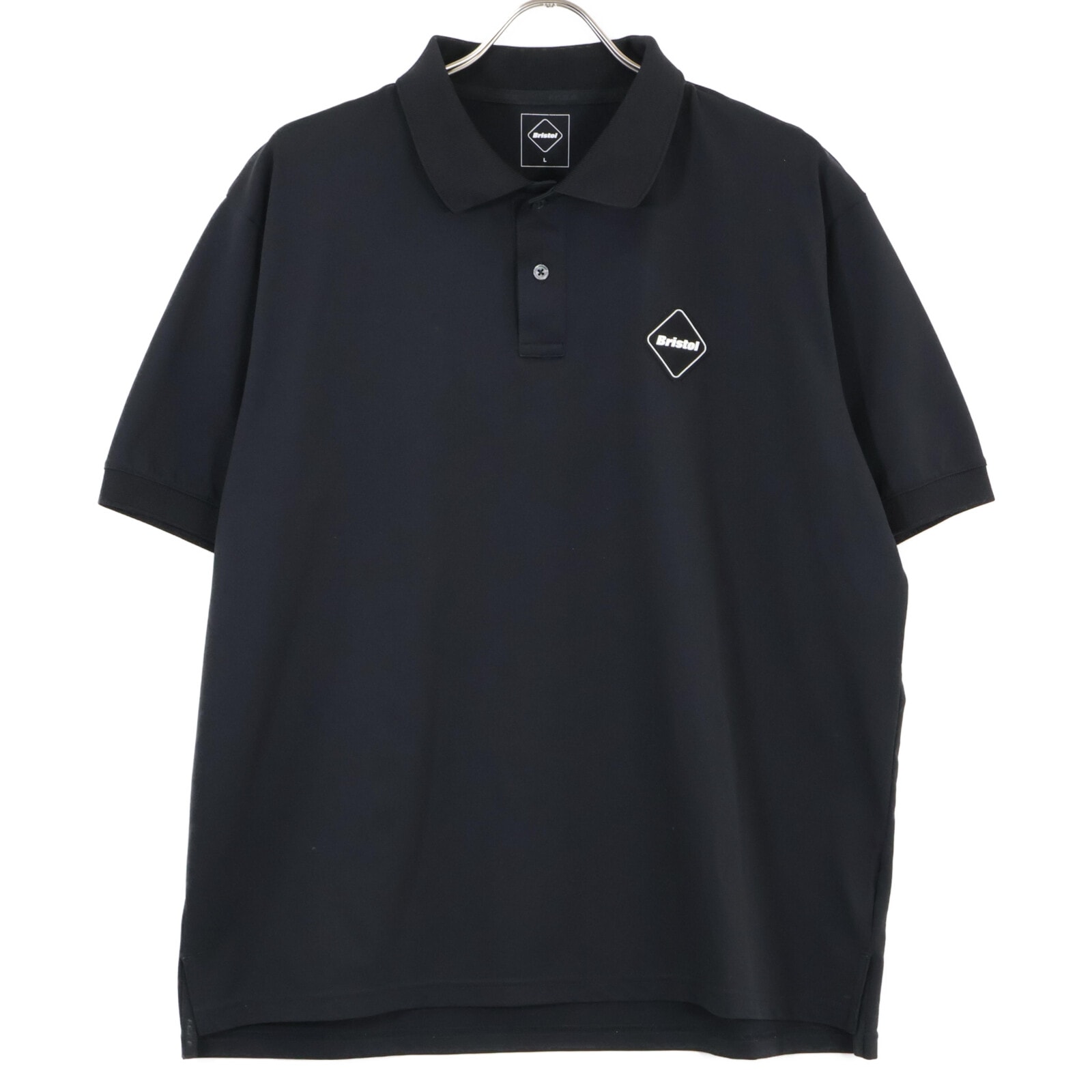 エフシーリアルブリストル 24年製 ブラック エンブレム ポロシャツ L