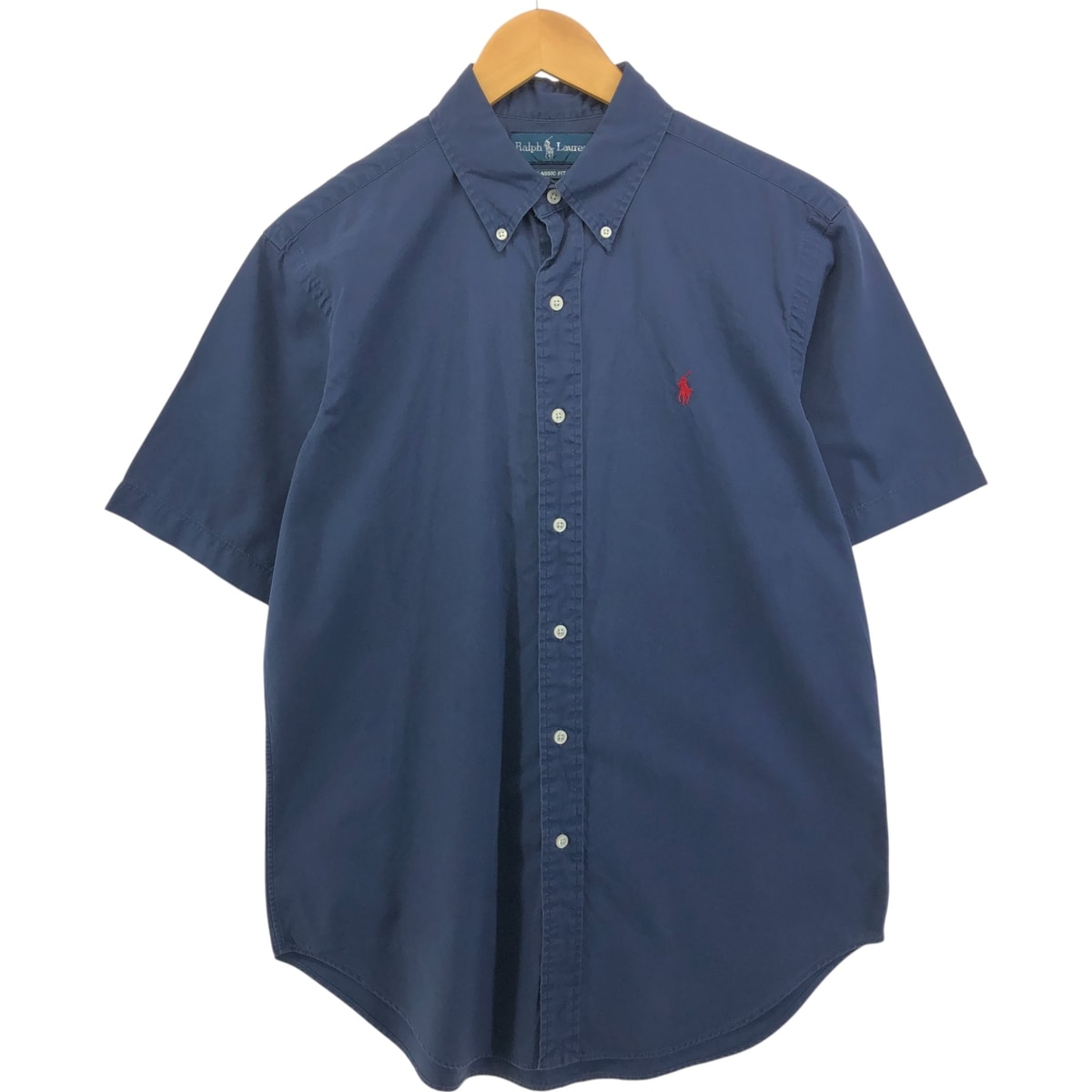 古着 ラルフローレン Ralph Lauren CLASSIC FIT 半袖 ボタンダウンシャツ メンズM相当/eaa551849
