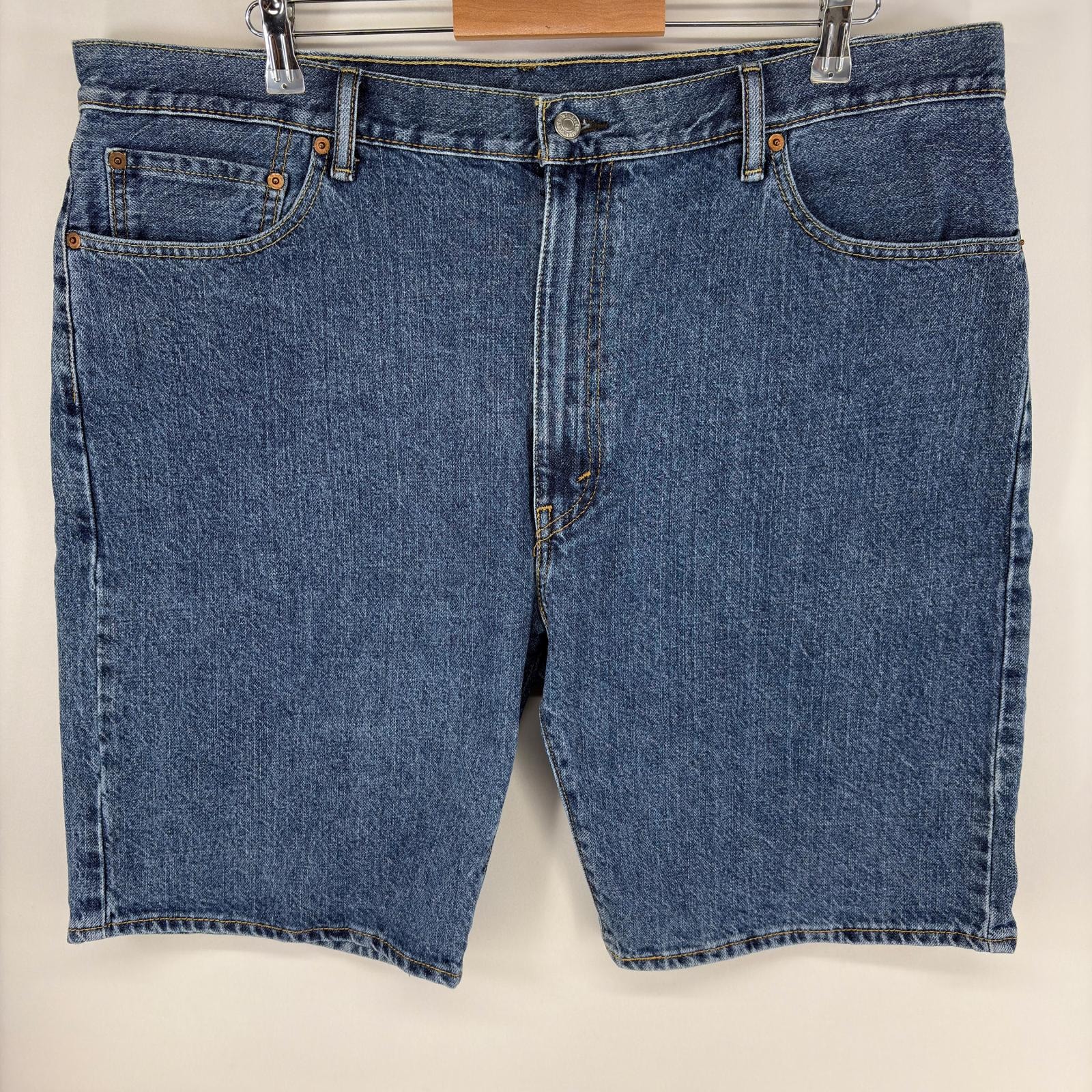 古着 リーバイス Levi's デニム パンツ 5ポケット ショートパンツ ジップ 505 半ズボン 大きいサイズ ジーンズ w42  ブルー系 メンズ
