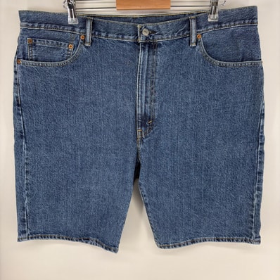 古着 リーバイス Levi's デニム パンツ 5ポケット ショートパンツ ジップ 505 半ズボン 大きいサイズ ジーンズ w42 ブルー系 メンズ