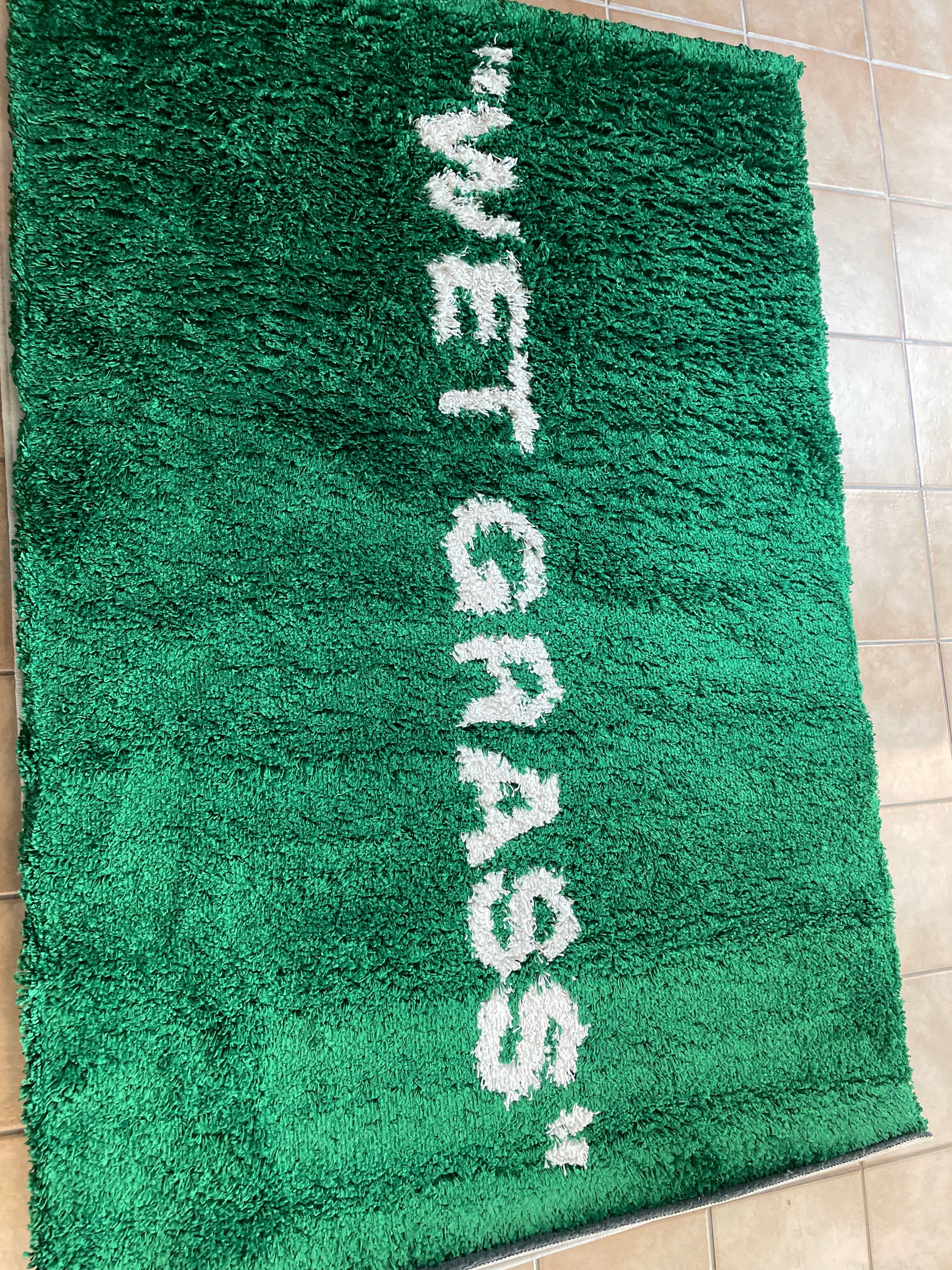 OFF-WHITE / IKEA MARKERAD "WET GRASS" Rug "Green"