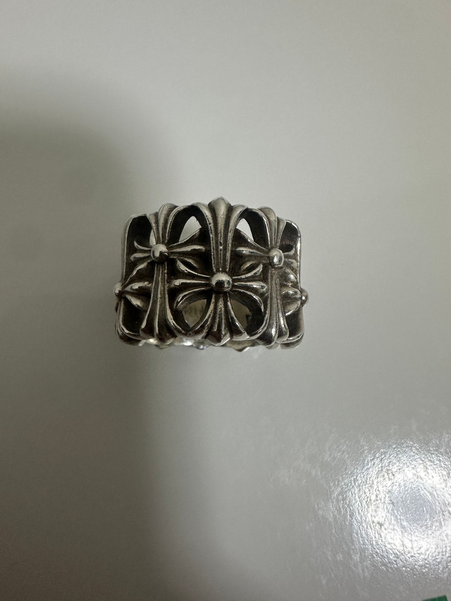 Chrome Hearts Cemetery Cross RIng "Silver"