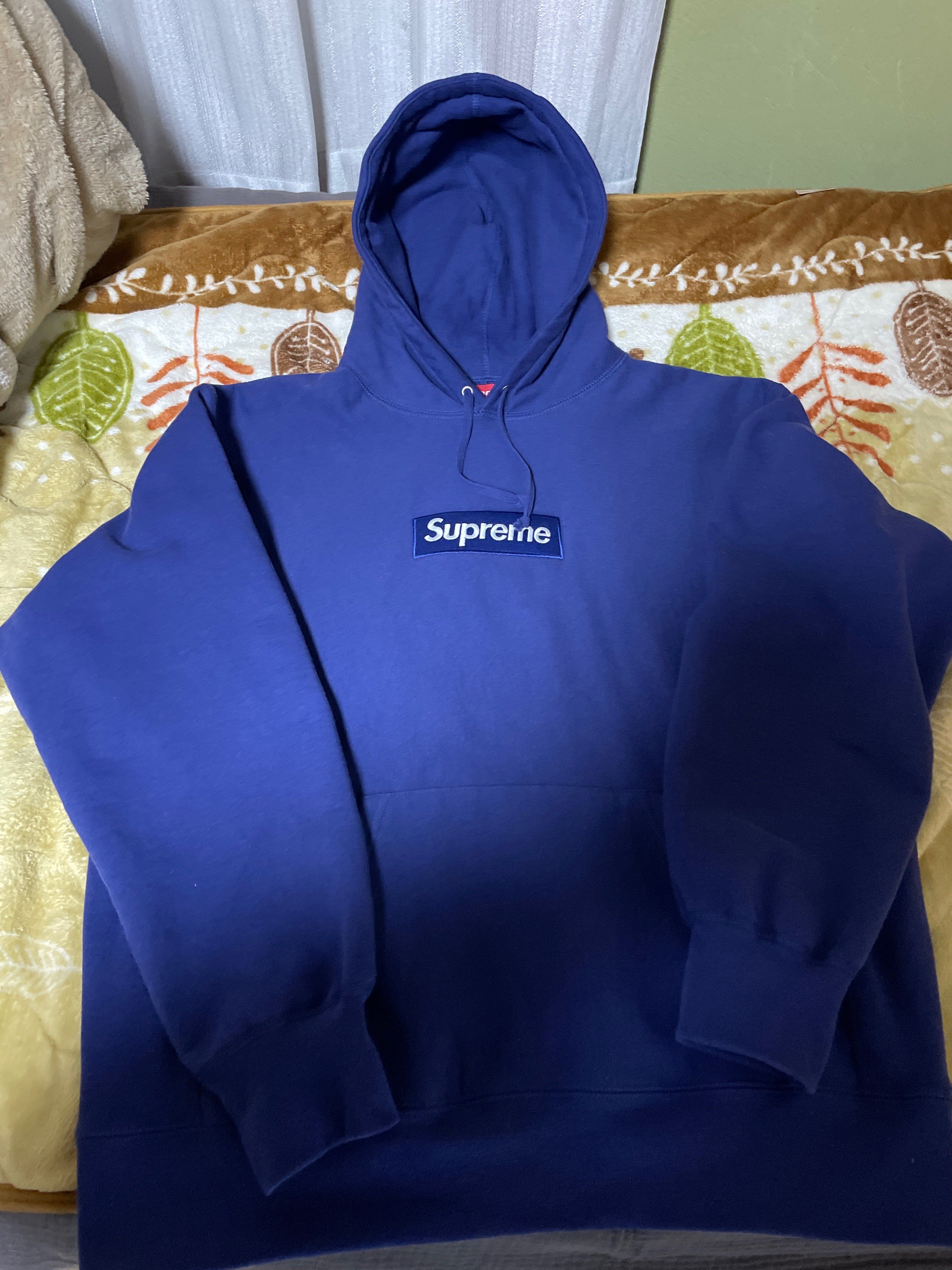 Supreme Box Logo Hooded Sweatshirt "Washed Navy" (21FW)