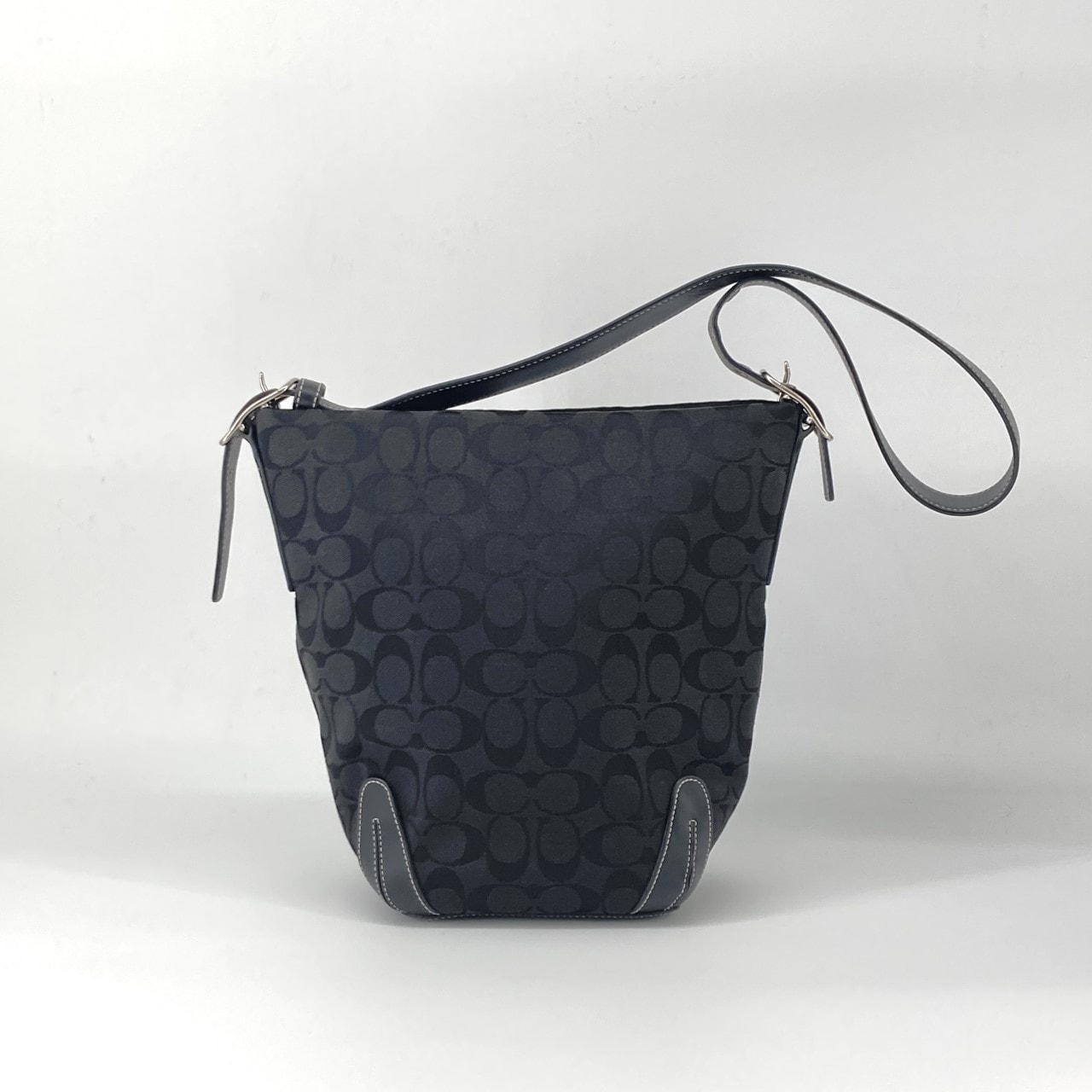 COACH(コーチ) シグネチャーライン ダッフル 6083 ショルダーバッグ ブラック