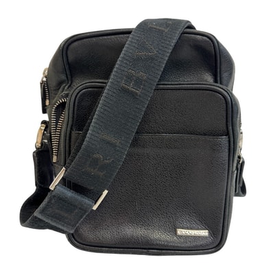 ブルガリ BVLGARI ショルダーバッグ ロゴプレート ブラック