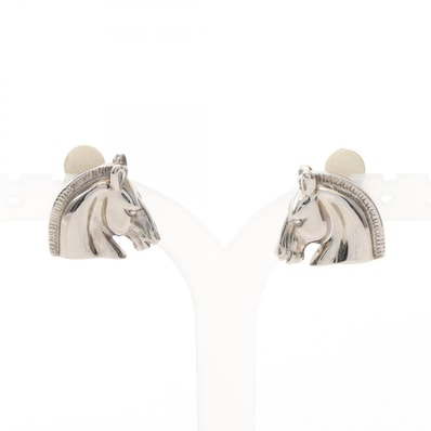 エルメス HERMES シュバル ホース イヤリング ジュエリー ステンレススチール レディース シルバー系 【中古】